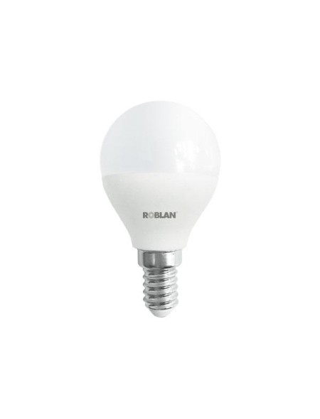 Bombilla LED Roblan e14 esferica / A+ / 5w / Calida / 3000k / 420lm / 220-240v LEDA1505E14C